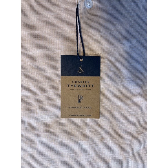 Charles Tyrwhitt Mens Peach Heathered Polo Shirt XX Large Tyrwhitt Cool - Picture 6 of 6